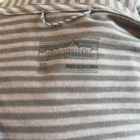 Patagonia Mainstay Bumblebee Stripe Brown & Purple Long Sleeve Henley, XL - Picture 2 of 7